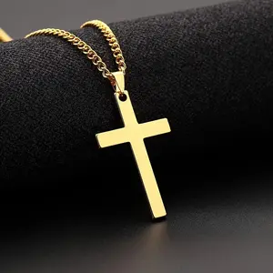 Stainless Steel Cross Pendant Necklace, Necklace Jewelry For Men