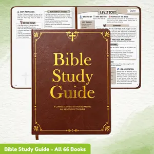 Bible Study Guide – Beginner-Friendly Guide for Women & Men, Covering 66 Books with Life Application, Reflection Notes, Premium Lay-Flat Hardcover Devotional Journal