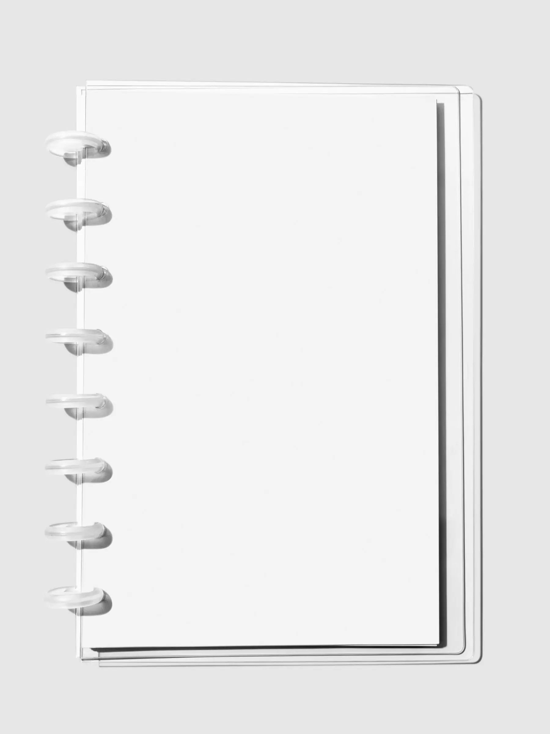 Crystal Clear Discbound Notebook Cover | Half Letter