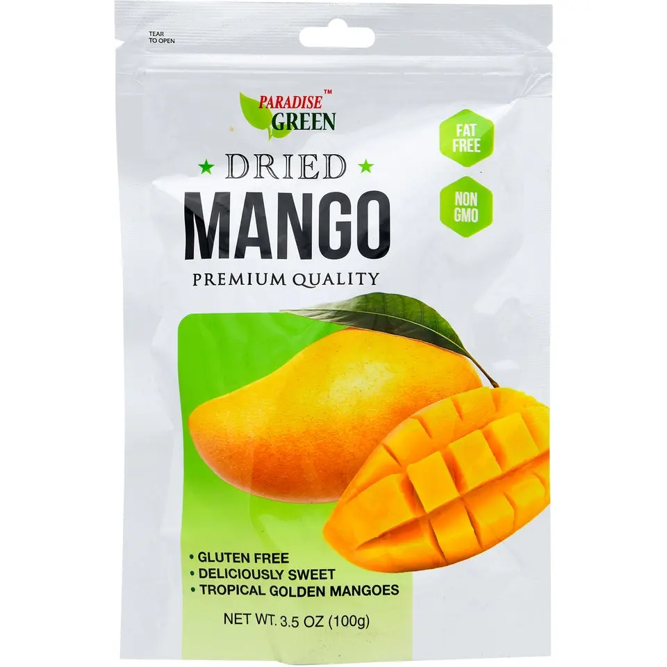 Paradise Green Premium Quality Dried Mango Snacks, Dried Fruits Rich in Fiber and Vitamin C, Tangy Sweet-Chewy Treat for Daily Enjoyment Paradise Green Premium Quality Dried Mango Snacks, Dried Fruits Rich in Fiber and Vitamin C, Tangy Sweet-Chewy Treat for Daily Enjoyment