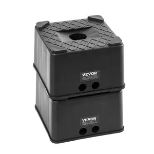 VEVOR Trailer Jack Blocks, 6" High Heavy Duty RV Leveling Blocks, Each with 6000 lbs Capacity, as RV Jack Stand, Stool, Camper Accessories, for Travel Trailers, 5th Wheels Class A/C Motorhomes, 2 Pcs