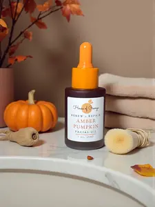 Pumpkin Renew + Repair Facial Oil | with Calming Plantain Leaf, Rosehip, Squalane, Jojoba, Vit E | Moisturizing, Soothing, Repairing
