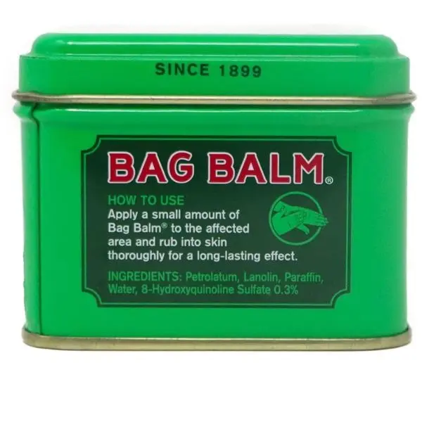 Bag Balm Healing Ointment, Hydrating Skin Moisturizer with Lanolin for Dry, Cracked Hands and Body, Unscented Body Care Balm, 4oz Tin, Moisturizing Lotion, Paraffin Wax, Female, Adults, Fragrance Free