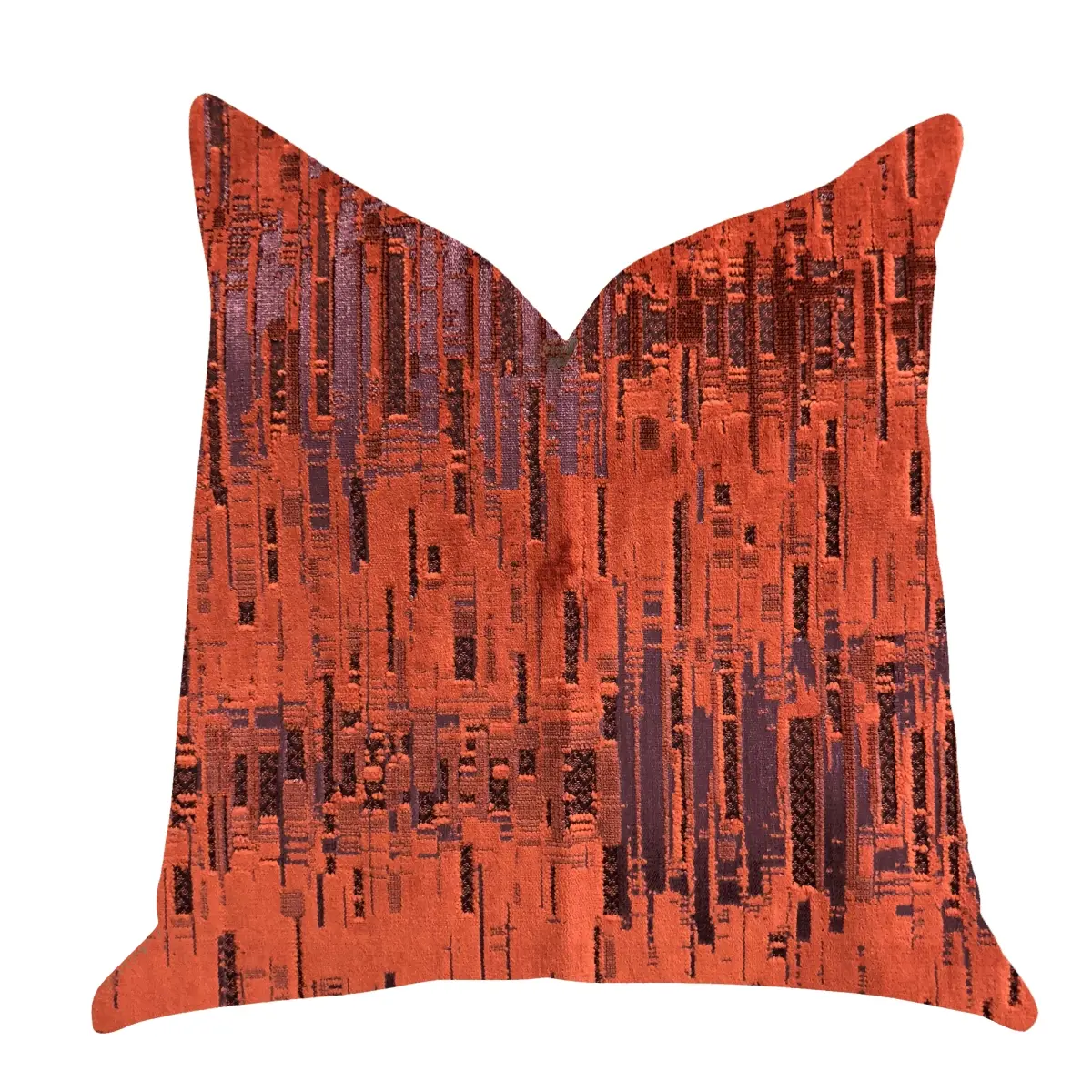 Plutus PBRA1379-2626-DP Luminous Skyscraper Luxury Throw Pillow in Orange Red Tones, 26 x 26 in.
