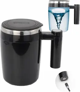 Rechargeable Self Stirring Mug - Magnetic Electric Auto Mixing Stainless Steel Cup for Office/Kitchen/Travel/Home Coffee/Tea/Hot Chocolate/Milk-430 ml/14.5 oz
