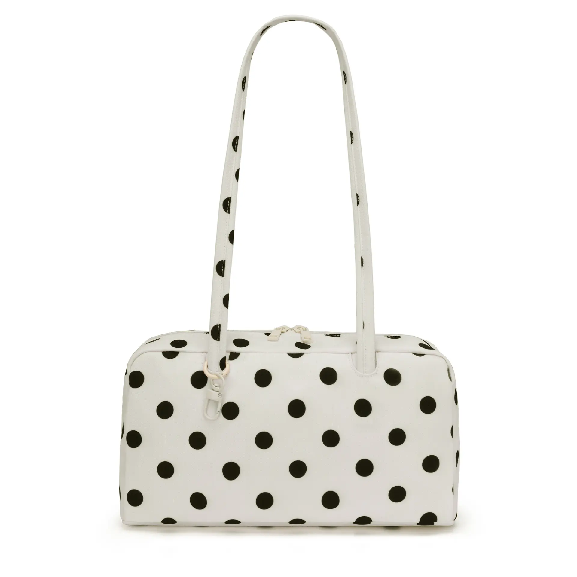 Nylon Bowler Bag, Top Handle Tote Bag with Key Leash, Casual Large Commuter Work Bag, Fashionable Shoulder Handbag for Everyday Use