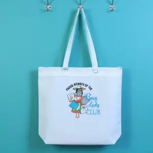 Bag Lady Club Zippered Tote Bag