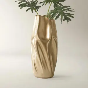 Z Gallerie Miel Floor Vase Home Decor Accessory Home Decoration Flower Vase Modern Ceramic Vase Gold Vase Resin Vase