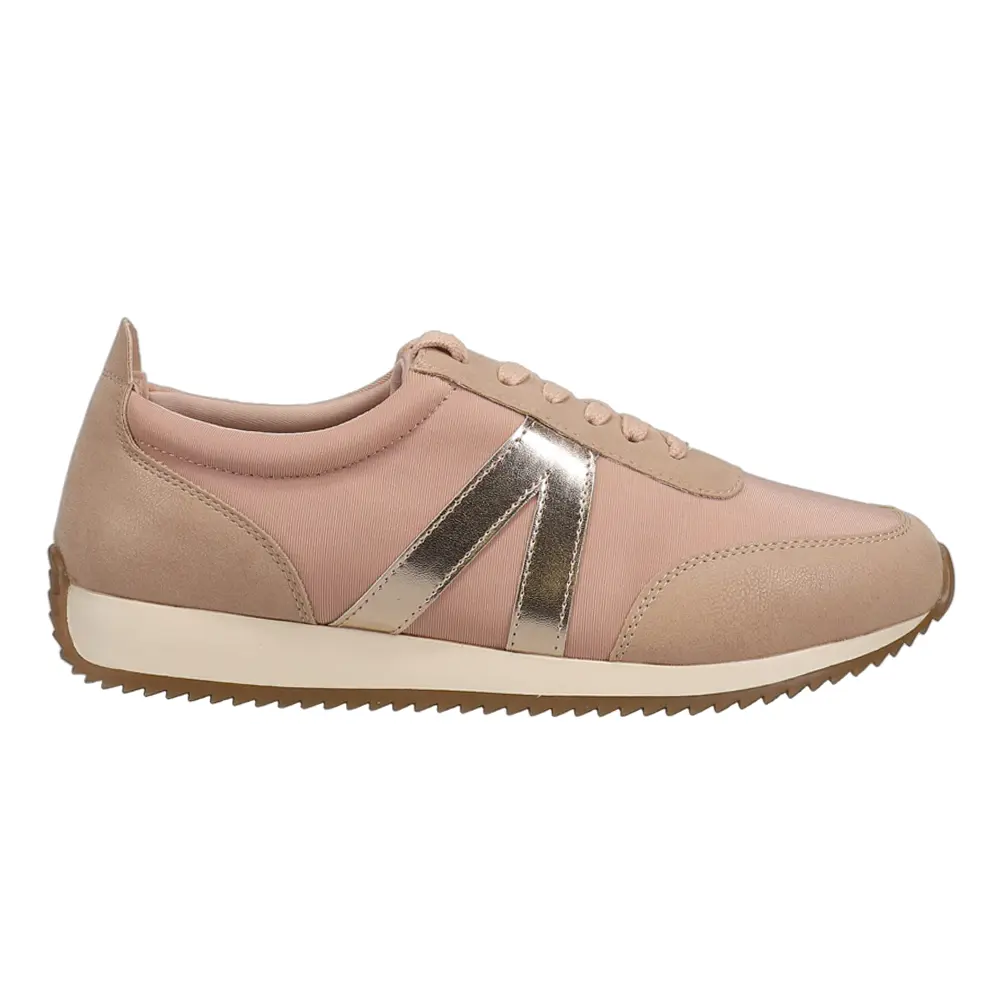 MIA Womens Kable Metallic Lace Up Sneakers Shoes Casual - Pink