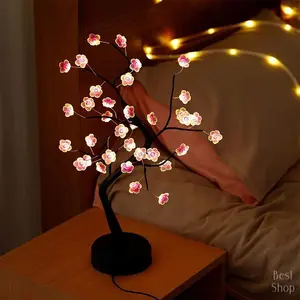 Cherry Blossom Tree Light, Pearl Tree Light, 18 inches, 36 LEDs, Bonsai Tree Light, Battery/USB Powered, Japanese-style Decorative Night Light, Suitable for Bedrooms, Home Creative Decoration, Festival Lights