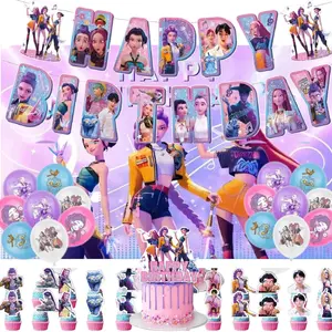 Birthday Party Decorations Set with Happy Birthday Banner, Balloons & Dinnerware, Party Supplies for Classroom, Fan Meeting, Home & Event Decor Gifts