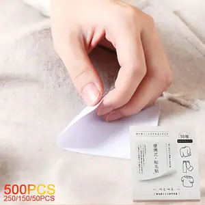 Portable Lint Roller for Clothes & Pet Hair | Mini Travel Sticky Paper Roll | Strong Adhesive Tear-Off Sheets