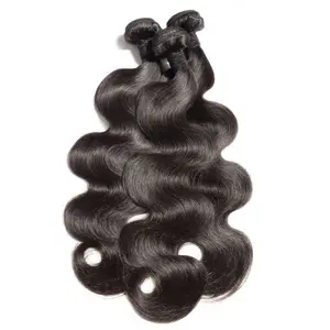 Body Wave Human Hair Bundles 24 32 34 Inch 12A Unprocessed Brazilian Virgin Hair 3 Bundles Natural Black Color for Women Real Human Hair Deals