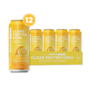 Clear Protein Soda: Frosted Lemonade (16oz | 12 Pack)