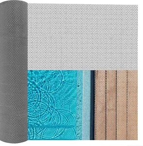 2.9x16.4 FT Drainage Pool Flooring Mat, 0.2Inch Anti-Slip Swimming Pool Mat, Splash PVC Hollow Mesh Roll for Pool Decks Garages Bathrooms Kitchen
