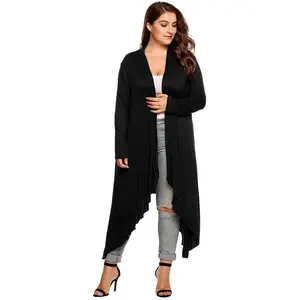 Women's plus size cardigan long sleeved cardigan split cardigan lightweight long length dustproof cardigan long/slim fit versionRAIMENTRY