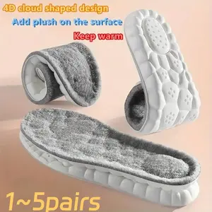 Winter Warm And Thickened Fleece Insoles, Ultra-Soft Thickened 4d Warm Cloud Insoles, Warm And Comfortable Thickened Insoles, Unisex, Thickened Thermal Insoles, Athletic Insoles, Soft Snow Boot Insoles, Cushioned Insoles, Work Boot Insoles