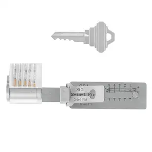 Locksmith Measurement Tool Set, Two-In-One Kit Includes Measuring Tools and Compatible Lock, Essential Locksmith Equipment