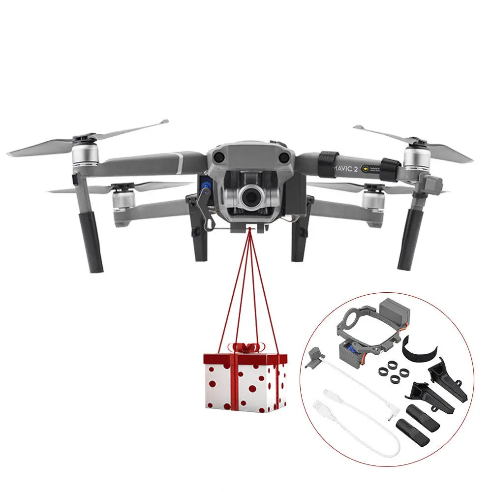 Dajiangyu 2 Professional Drone Airdrop Thrower Accessory - Lightweight 500g, Rubber-Absorbing Construction, Quick Release, USB Compatible, Rechargeable, 1.5hrs Runtime, 10 * 5.5 * 8.5Cm, Easy Setup, Includes 1 Thrower Charging Line, Usb Cable, 1.5 Hours,