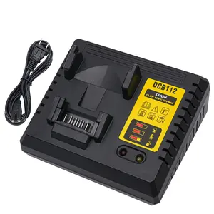 DCB112 Replacement For Dewalt Battery Charger, Can Simultaneously Charge 10.8V 14.4V 12V 18V 20V Max Batteries, Compatible with Suitable for Cordless Power Tools Battery, For Dewalt Battery Charger