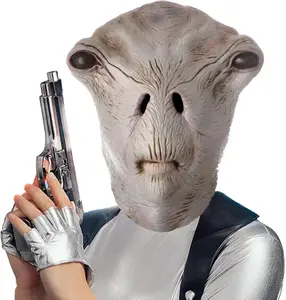Alien Mask Extraterrestrial Biological Latex Full Head Realistic Masks Fancy Dress for Halloween Carnival Costume Party
