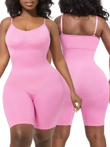 Women's Seamless High Elasticity Smooth Shapewear Bodysuit, Postpartum Body Shaper, Regular Length, Plain Pattern, Casual Style, Underwear