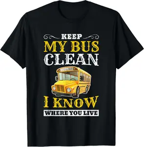 100% Cotton Driver Funny School Bus Driver T-Shirt