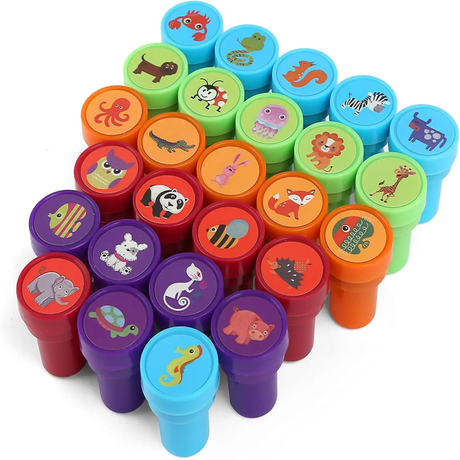 Animal Pattern Stamp Set, 26pcs/set Self-ink Stamp, Assorted Animal Stamp, Self Inking Stamp, School Stamps for Carnival Prizes, Crafts, Painting, Crafts Kit, Craft Kits, Handcraft