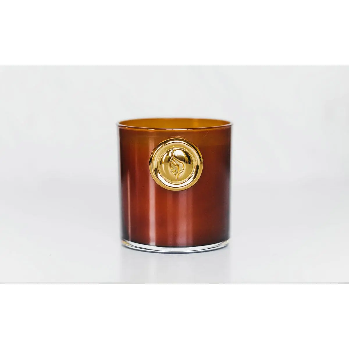 Round Glass Candle - Amber
