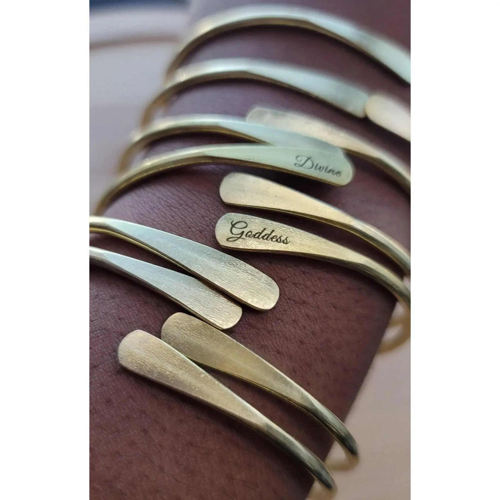 Engraved Brass Bangles - Divine Goddess Collection  [Made-to-Order]
