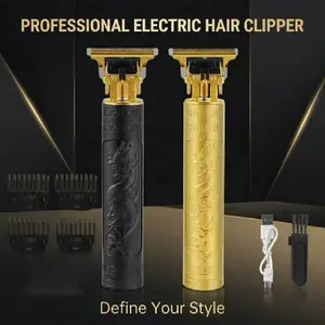 Men's multifunctional electric grooming device | Hair cutting+beard trimming 2-in-1 portable design with USB charging cable for worry free home use, convenient travel, and an ideal texture gift for men