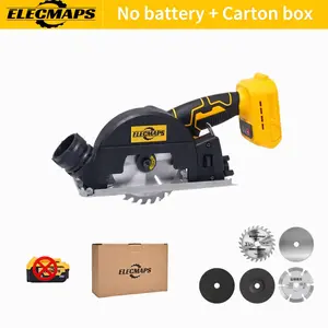 Brushless Electric Mini Circular Saw, Professional Cordless Circular Saw, Adjustable Angle And Depth, Suitable For Home Decoration, Cutting Of Boards, Stones And Tiles, Compatible With For DEWALT 20V Battery (battery-free)