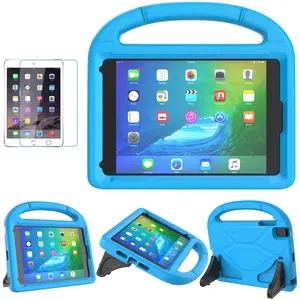 SUPLIK Kids Case for Ipad Mini 5/4/3/2/1 (7.9"), Durable Shockproof Protective Handle Bumper Stand Cover with 2*Screen Protectors for 7.9 Inch Apple Ipad Mini 5Th/4Th/3Rd/2Nd/1St Generation, Blue Soweiek
