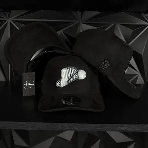 Black sombreo SnapBack hat-black  suede