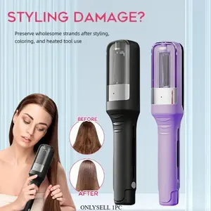 Hair trimmer, hair tip care and maintenance, wireless charging, including hair clips and styling accessories, wireless beauty tool with damaged and easily breakable split hair trimmer, convenient for travel, New Year's gift, Christmas gift