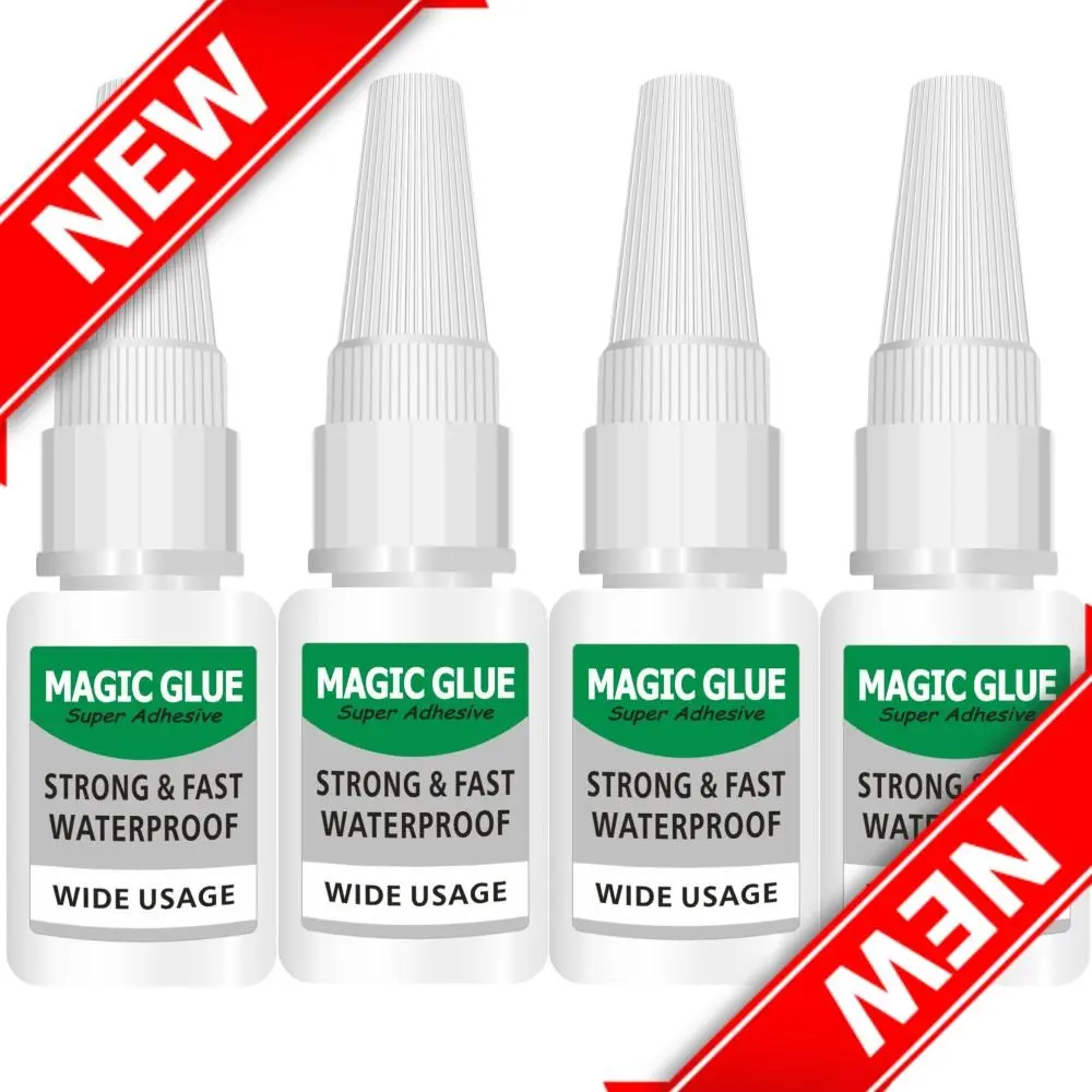 4PCS High-Strength Fast-Drying Strong Adhesive, Magic Shoe Repair Welding Glue for Leather, Ceramics, Wood, Invisible Waterproof Sealant