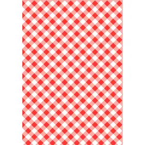 Wrapping Paper: Diagonal Red Gingham {Gift Wrap, Birthday, Holiday, Christmas}