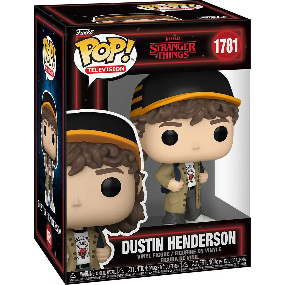 Stranger Things Season 5 Dustin Henderson Funko Pop! Vinyl Figure #1781 Collector Set Tv Show