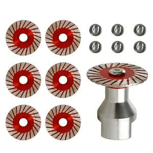 6 Pack 1.57" Diamond Saw Blades Set with Removable Flange 5/8-11 Thread, 40mm Multi-Purpose Diamond Cutting disc Precision Stone Cutting & Grinding