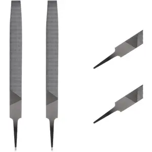 2 Pack Rectangular Cut Axe File, Mill Smooth Cut File Carded, Hardened Steel Flat Suitable for Sharpening Dull, Blunt or Tired Edges