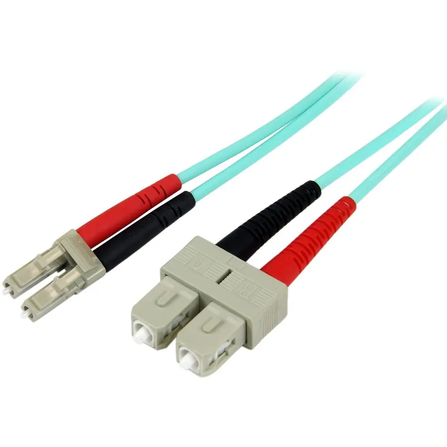 StarTech 10m 10Gbps Speed Aqua LC/LC Connector 50/125 Multimode Duplex LSZH Jacket Optical Cable