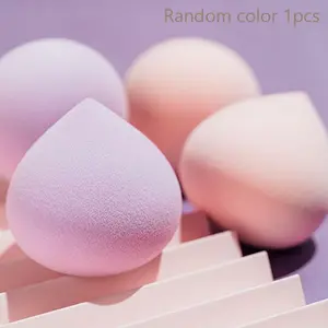 Peach Makeup Sponge, Non-Latex Beauty Egg, Water-Expandable Peach Sponge, Powder-Free Foundation Applicator, Soft & Reusable Cosmetic Tool