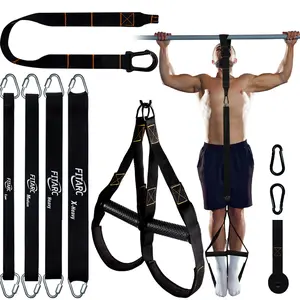 Fitarc Pull Up Assistance Bands Set,Pull Up Assist Strap with Handle,14 Levels of Assistance Up to 100LBS Workout Equipment Home Gym Kit
