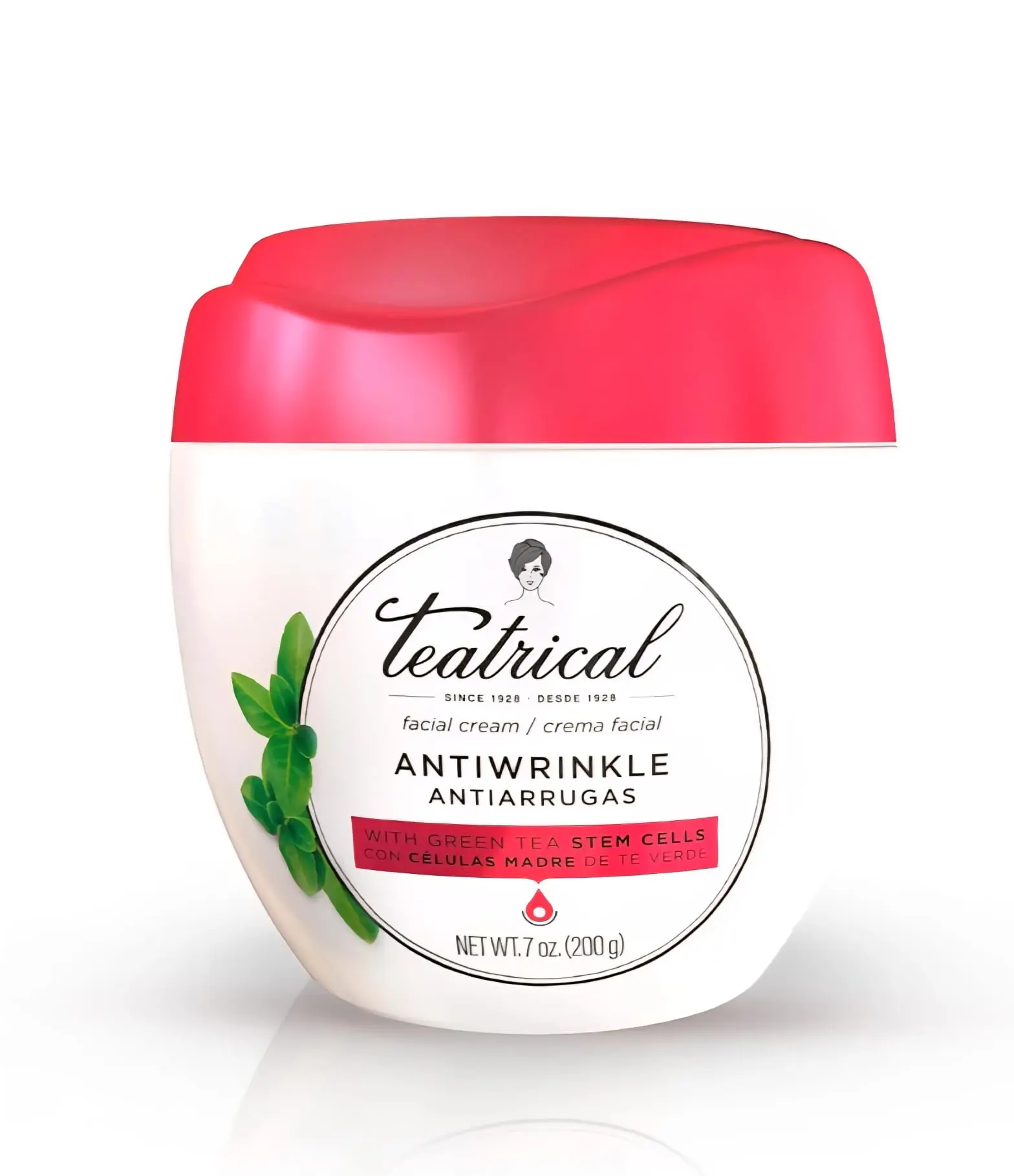 Teatrical Anti-Wrinkle Daily Facial Cream, Green Tea Stem Cell Infused Moisturizer for Women, Reduces Fine Lines, Floral Scent, 7 oz Flower Hydrate
