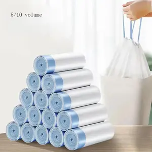 Recyclable & Biodegradable Trash Bags, 5 Rolls X 75 Count / 10 Rolls X 150 Count, Fits 10L Bins, Bathroom/kitchen Use, Scentless, Durable Trash Bag, Sturdy Trash Bags, Trashbags