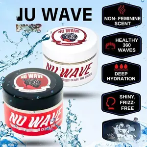 Nu Wave Duo 4oz Tsunami Cream Moisturizer & Rapid Wave Pomade - Non-Feminine Scent, Cruelty Free, Hydrating & Frizz Reducing Formula for Daily Use - Gel, Haircare