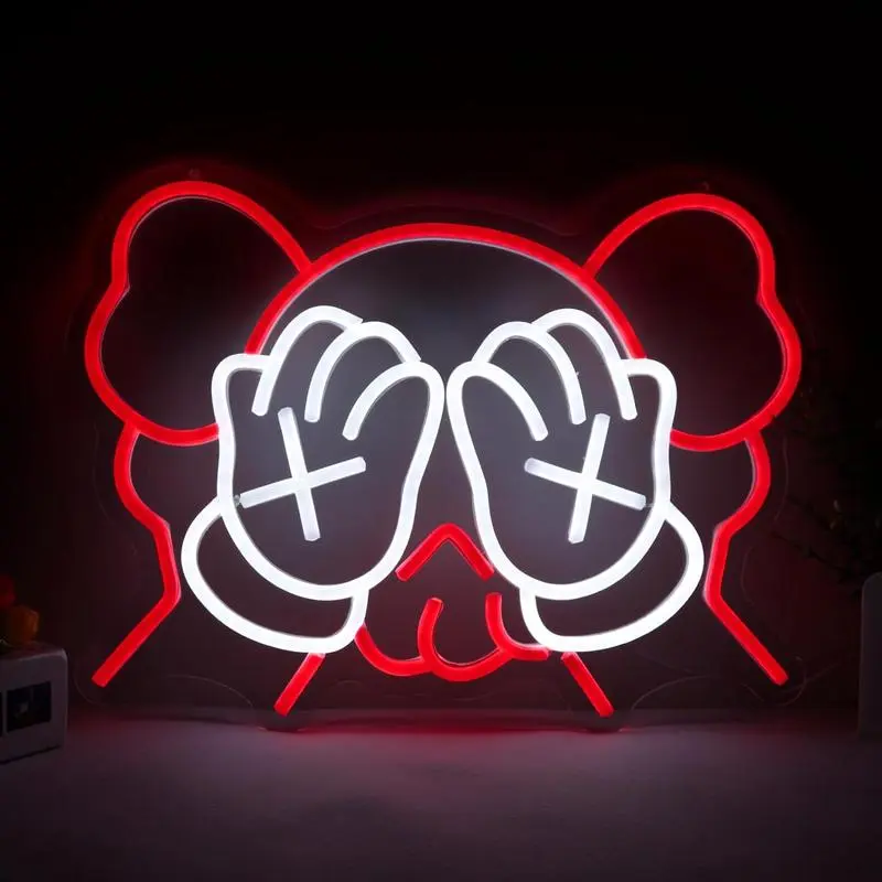 Neon Kaws Sign | LED Neon Sign |Custom Neon Sign |Kaws Wall Art | Atmosphere Light | Party Sign| Personalized Gift