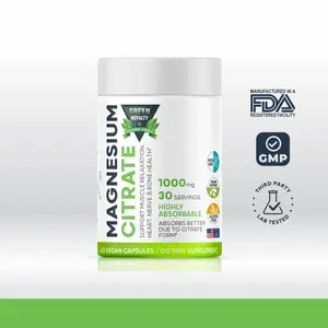 Magnesium Citrate 60 VEGAN Capsules 1000mg - Premium Quality- Max Absorption Magnesium Powder Capsules  Highly Absorbable Citrate Complex, Gluten Free, Non-GMO -  MADE IN USA - Dietary Supplement. Healthcare