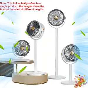 Summer Bestseller Eco-Friendly S34 Floor Fan, Manual 360° Rotation, Portable Outdoor Fan, Rechargeable Rotating Fan, Ideal Summer Essential, Cool Air Circulation
