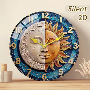 Large Round Wall Clock, Creative Decorative Clock, Modern Design, Battery Operated (no Batteries Included), Ideal for Bedroom Living Room Office Balcony, Holiday Gift